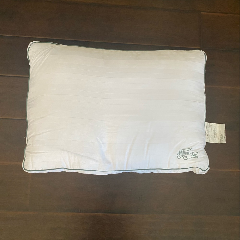 Lacoste white pillow